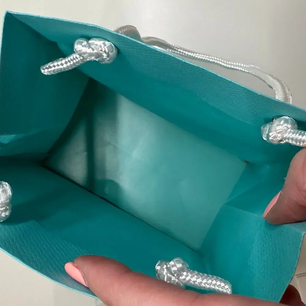 Tiffany & Co. | Gift Bag w/ Card | Mint Green | 6 x 5 x 3 in.